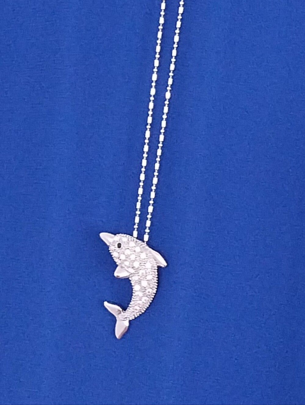 🐬🐬Crystal Dolphin Pendant Necklace - Silver